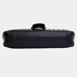 Pre Owned Gucci Black Medium GG Marmont Matelasse Leather Shoulder Bag