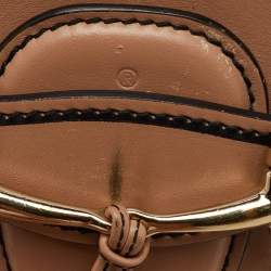 Pre Owned Gucci Beige/Pink GG Canvas and Leather Large Emily Chain Shoulder Bag