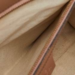 Pre Owned Gucci Beige/Pink GG Canvas and Leather Large Emily Chain Shoulder Bag