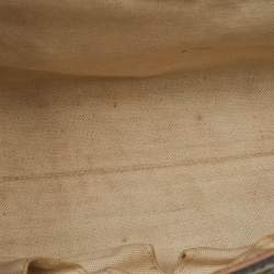 Pre Owned Gucci Beige/Pink GG Canvas and Leather Large Emily Chain Shoulder Bag