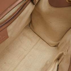 Pre Owned Gucci Beige/Pink GG Canvas and Leather Large Emily Chain Shoulder Bag
