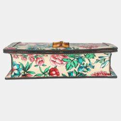 مملوكة مسبقًا محفظة سلسلة ديانا بامبو جلد مزين بالأزهار شنغهاي جديد غوتشي