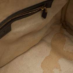 Pre Owned Gucci Beige/Brown GG Canvas and Leather Vintage Web Medium Joy Boston Bag