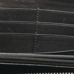 مملوكة مسبقًا محفظة غوتشي سوداء GG مارمونت كونتيننتال جلد ماتيلاسيه