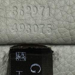 Pre Owned Gucci Grey Leather Soft Jackie Flap Shoulder Bag