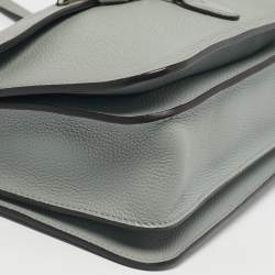 Pre Owned Gucci Grey Leather Soft Jackie Flap Shoulder Bag