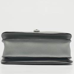 Pre Owned Gucci Grey Leather Soft Jackie Flap Shoulder Bag