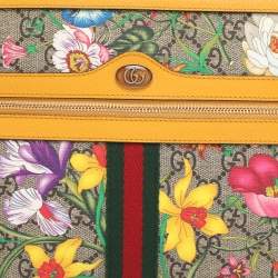 Pre Owned Gucci Multicolor Flora GG Supreme Ophidia Pouch 