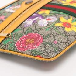 Pre Owned Gucci Multicolor Flora GG Supreme Ophidia Pouch 