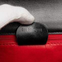 Pre Owned Gucci Black Calfskin Bamboo Night