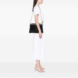 Pre Owned Gucci Black Medium Dollar Calf Interlocking G Satchel