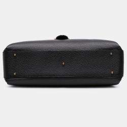 Pre Owned Gucci Black Medium Dollar Calf Interlocking G Satchel