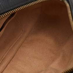 Pre Owned Gucci Black Matelassé Leather Small GG Marmont Camera Bag