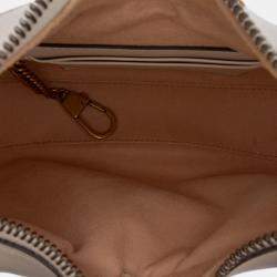 Pre Owned Gucci White Mini GG Marmont Half Moon Bag