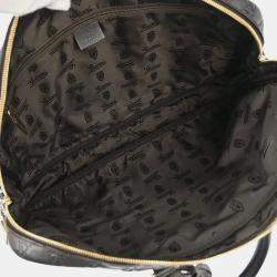 Pre Owned Gucci Black Guccissima GG Diamante Briefcase Handbag