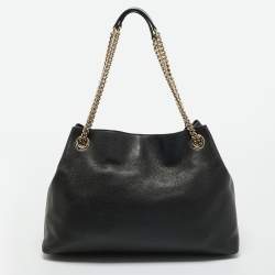 Pre Owned Gucci Black Leather Medium Soho Chain Shoulder Bag