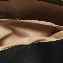 Pre Owned Gucci Black Matelassé Leather Mini GG Marmont Shoulder Bag