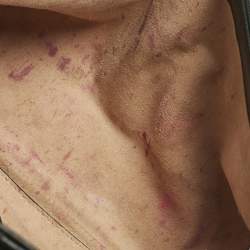 Pre Owned Gucci Black Matelassé Leather Mini GG Marmont Shoulder Bag