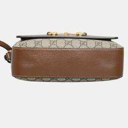 Pre Owned Gucci Small GG Supreme Horsebit 1955 Shoulder Bag