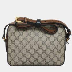 Pre Owned Gucci Small GG Supreme Horsebit 1955 Shoulder Bag