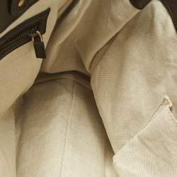 مملوكة مسبقًا Gucci Ebony/Beige GG Canvas and Leather Medium Running Tote