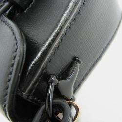 Pre Owned Gucci Horsebit 1955 Mini Bag Leather Pouch Shoulder Bag Black