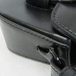 Pre Owned Gucci Horsebit 1955 Mini Bag Leather Pouch Shoulder Bag Black