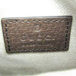 Pre Owned Gucci Mini Pouch Coated Canvas Leather Handbag Shoulder Bag Beige