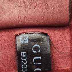 Pre Owned Gucci Beige/Burgundy GG Supreme Canvas Blooms Mini Dionysus Shoulder Bag
