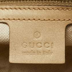 Pre Owned Gucci Gold GG Imprime Canvas Medium Joy Boston Bag