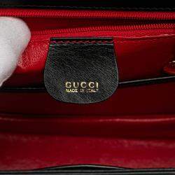 مملوكة مسبقًا Gucci Black Calfskin Bamboo Night