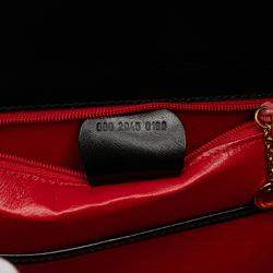 مملوكة مسبقًا Gucci Black Calfskin Bamboo Night