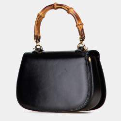 مملوكة مسبقًا Gucci Black Calfskin Bamboo Night