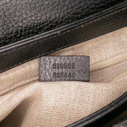 Pre Owned Gucci Black Small Dollar Calf Interlocking G Satchel