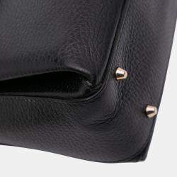 Pre Owned Gucci Black Small Dollar Calf Interlocking G Satchel