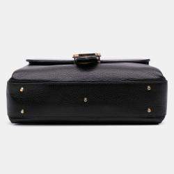 Pre Owned Gucci Black Small Dollar Calf Interlocking G Satchel