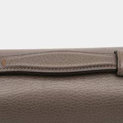 Pre Owned Gucci Grey Small Dollar Calf Interlocking G Satchel