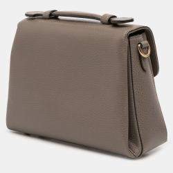 Pre Owned Gucci Grey Small Dollar Calf Interlocking G Satchel