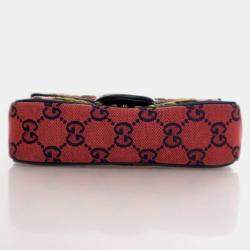 Pre Owned حقيبة كتف غوتشي مارمونت فلورال سوبر ميني