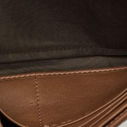 مملوكة مسبقًا محفظة كونتينتال غوتشي نايس جلد غوتشيسما مايكرو بنية