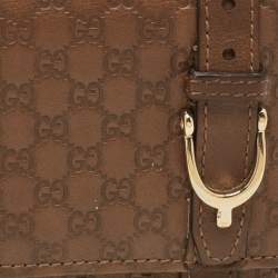 مملوكة مسبقًا محفظة كونتينتال غوتشي نايس جلد غوتشيسما مايكرو بنية