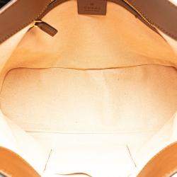 Pre Owned Gucci Beige/Brown Small GG Supreme Satchel