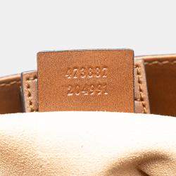 Pre Owned Gucci Beige/Brown Small GG Supreme Satchel