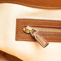 Pre Owned Gucci Beige/Brown Small GG Supreme Satchel