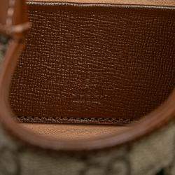 Pre Owned Gucci Brown Mini GG Supreme Web Jackie 1961 Crossbody