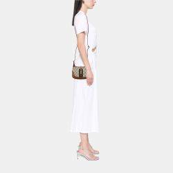 Pre Owned Gucci Brown Mini GG Supreme Web Jackie 1961 Crossbody