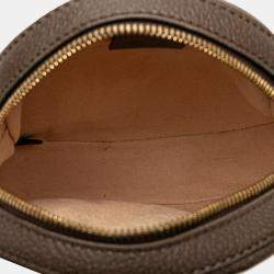 Pre Owned Gucci Beige/Brown Mini GG Supreme Round Ophidia Crossbody