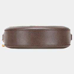 Pre Owned Gucci Beige/Brown Mini GG Supreme Round Ophidia Crossbody
