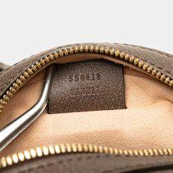 Pre Owned Gucci Beige/Brown Mini GG Supreme Round Ophidia Crossbody
