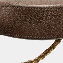 Pre Owned Gucci Beige/Brown Mini GG Supreme Round Ophidia Crossbody